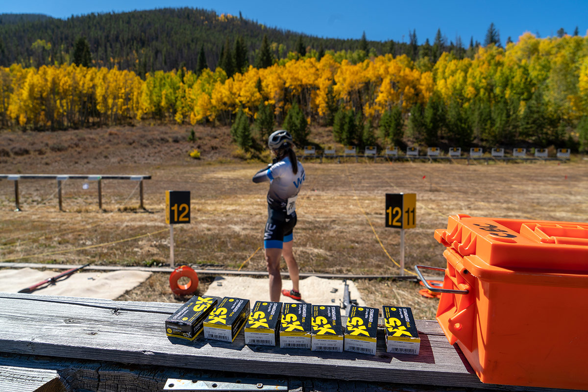 Summer biathlon range at Snow Mountain Ranch in Colorado